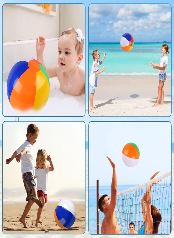 DORPUT Inflatable Rainbow Beach Ball for Kids | Pool Party & Birthday Decoration Toy | Summer Water Play Ball for Boys & Girls | 8-12 Inches (Inflated/Deflated) Pack of 2 - Image 5